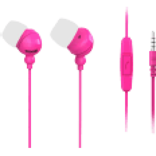 303762.00.CN PLUGZ + MIC mikrofonos fülhallgató, pink