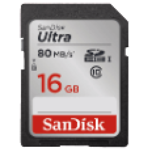 139766 sdhc ultra 16GB 80MB/s, class 10, memóriakártya, fekete