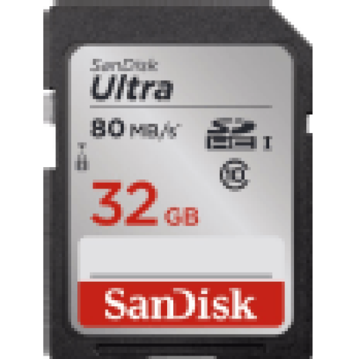 139767 sdhc ultra 32GB 80MB/s, class 10, memóriakártya, fekete