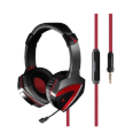 G500 Bloody piros - fekete gamer fejhalgató