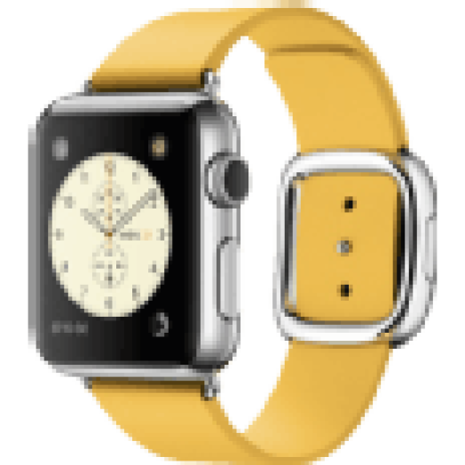 Watch - 38 mm-es, rozsdamentes acél tok körömvirágszínű szíjjal, modern csattal, közepes (mmff2hc/a)