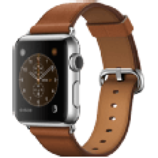 Watch - 42 mm-es, rozsdamentes acél tok barna szíjjal, klasszikus csattal (mmft2hc/a)