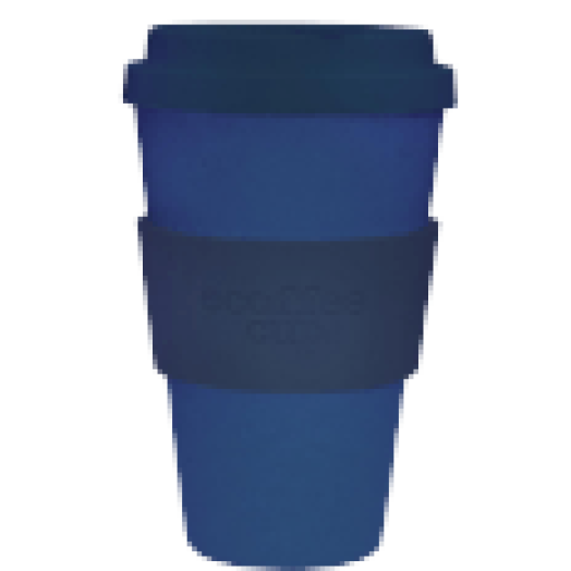 DEEP BLUE kávéspohár fedővel, 400ml