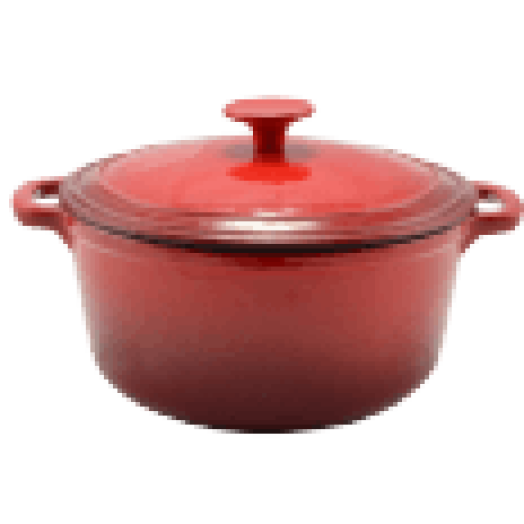 10567 HEB zománcozott öntöttvas lábas 28cm, 6,5 l piros