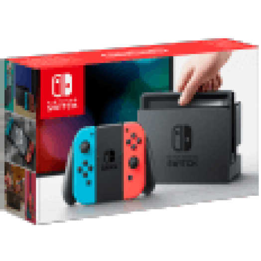 Switch konzol, neon kék/neon piros