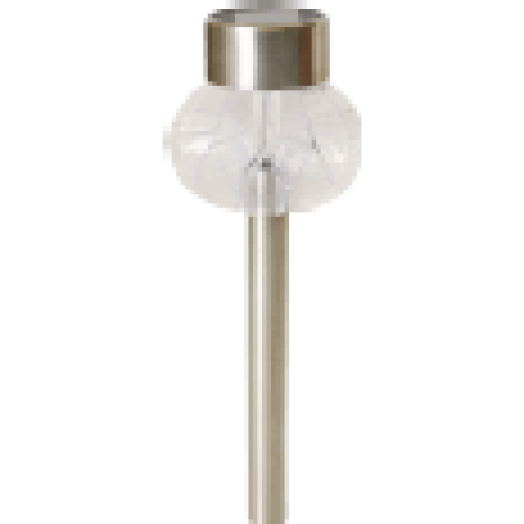 MX 838/WH Szolár fém kerti lámpa, műanyag dekorációval, fehér