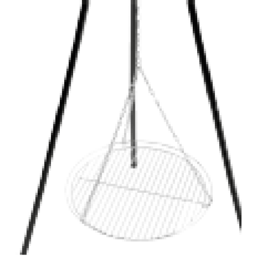 0161 Grillrostély, 50cm, krómozott lánccal