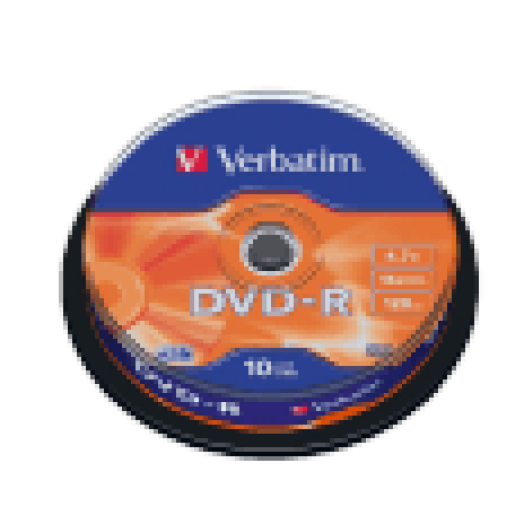 DVD-R lemez 4,7 GB 16x, 10db hengeren AZO