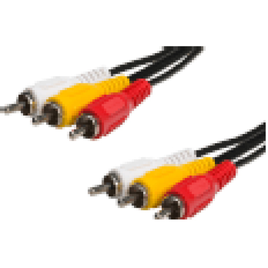 43134 3xRCA apa - 3xRCA apa kábel, 2m