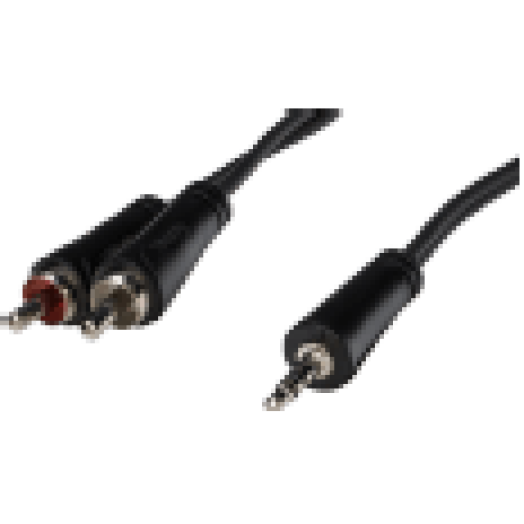 43343 3,5mm jack apa - 2xRCA apa kábel, 5m