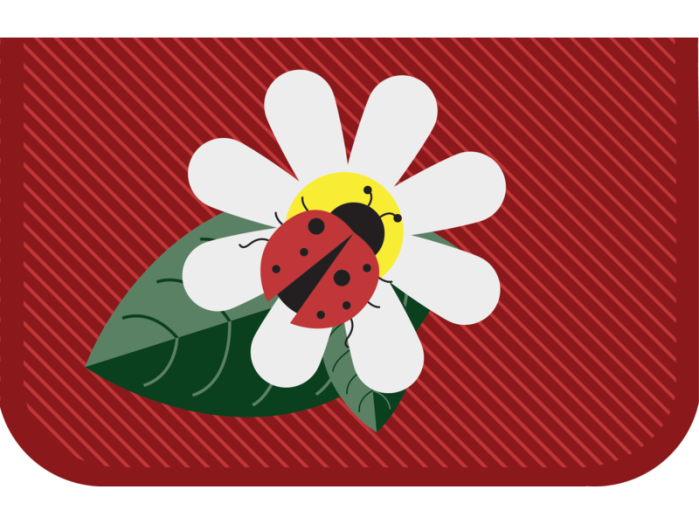 Fűzfői klapnis tolltartó Ladybug