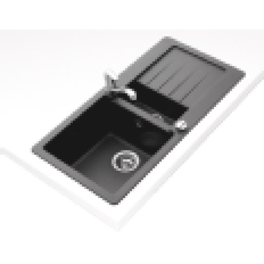 KEA 60 B TG egymedencés mosogatótálca gyümölcsmosóval, metálfekete