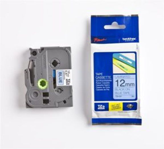 Brother TZE531 12mm laminált szalag, kék/fekete