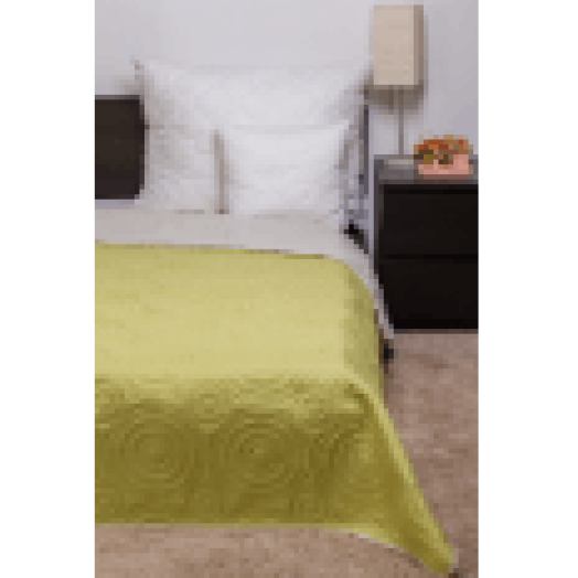 Ágytakaró, microfiber kétoldalas ágytakaró, bézs-zöld színben