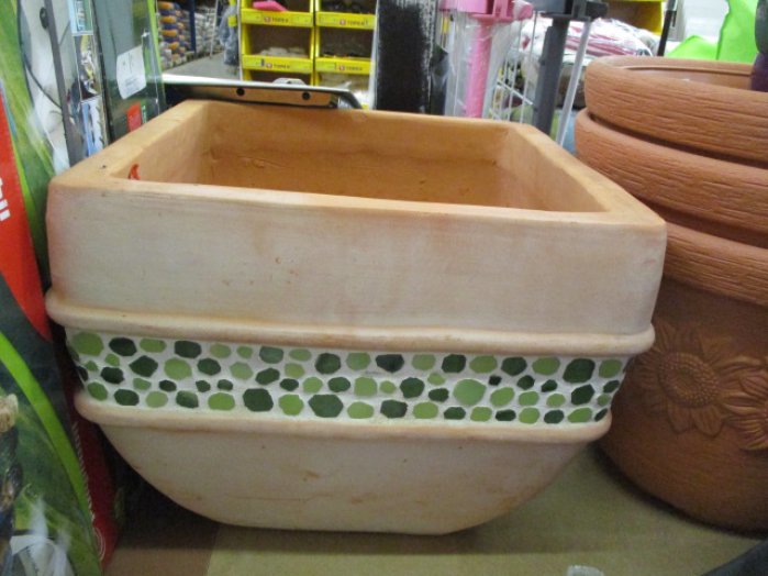 KASPÓ ZÖLD MOZAIK MINTÁS 48X48X40CM *PALETTA2 270149* Outlet