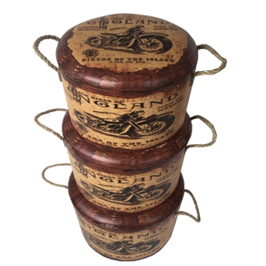 TÁROLÓS PUFF KÖTÉL FOGANTYÚVAL M "MOTOR" 35*34 CM