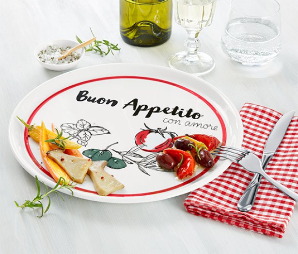 Pizza – és antipasti tányér