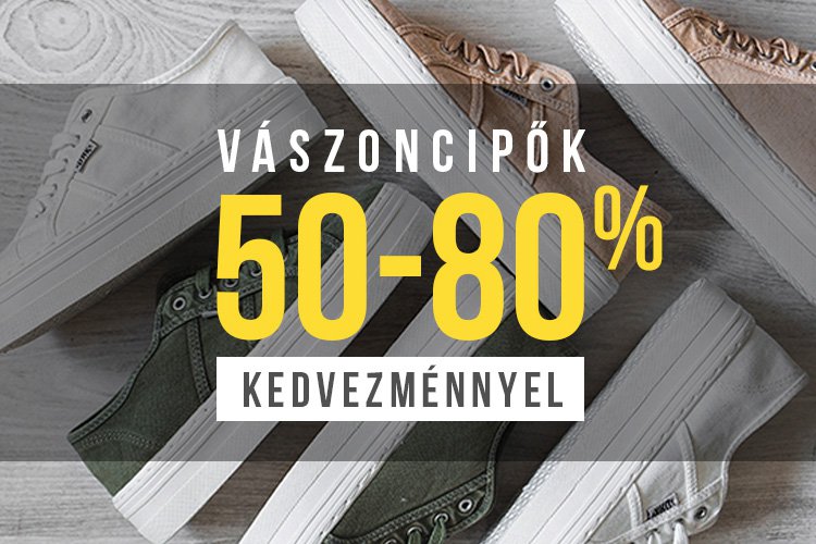 Vászoncipő akció a Sportfactoryban