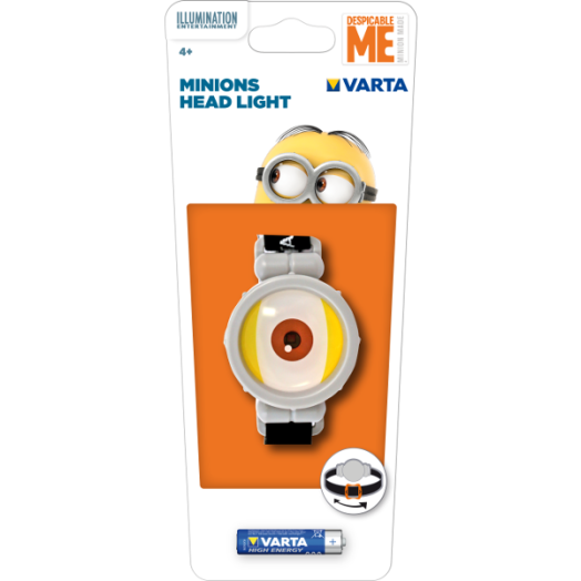 VARTA MINIONS FEJLÁMPA 1XSMD FEHÉR, MELEG LED,NYOMÓGOMBOS BEKAPCSOLÓ