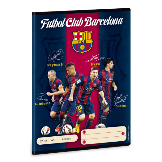 FC Barcelona A5 kockás füzet 27-32