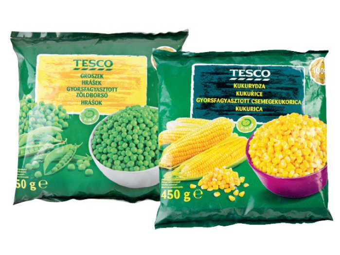 Tesco extra zsenge zöldborsó vagy csemegekukorica