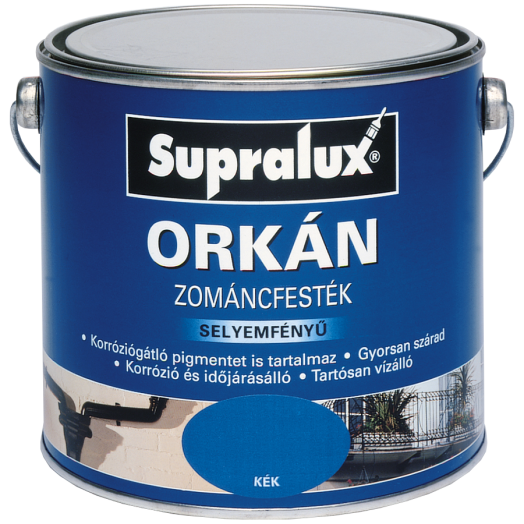 SUPRALUX ORKÁN ZOMÁNCFESTÉK 0,75 L FŰZÖLD, SELYEMFÉNYŰ, OLDÓSZERES