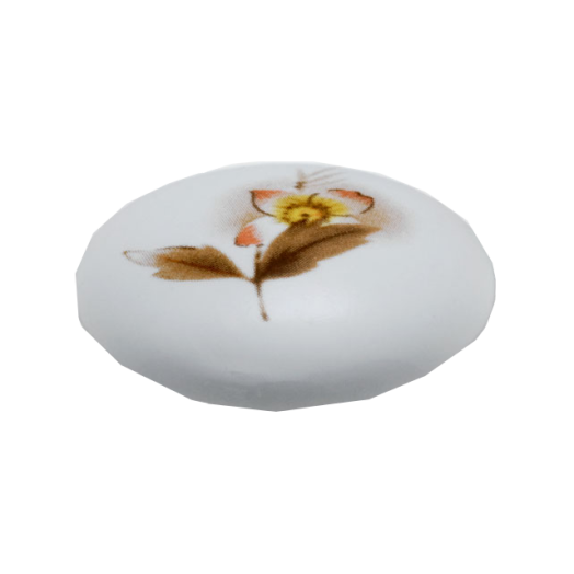 FOGANTYÚ E039-26                    ÁTM.38 BARNA VIRÁG PORCELÁN