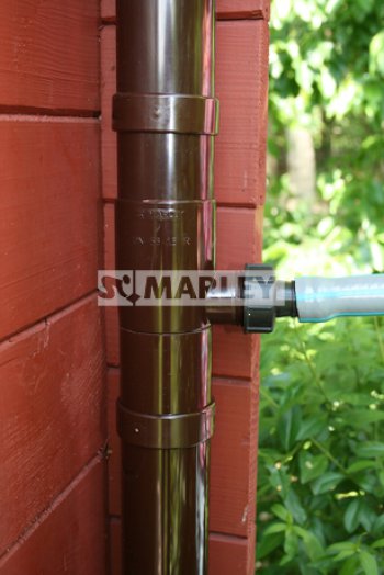 "SIMPLEX"  ESŐVÍZGYŰJTŐ TÚLFOLYÁS-  GÁTLÓVAL 53MM BARNA