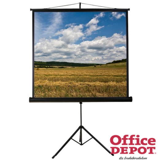 Funscreen Tripod 1:1 125cm×125cm hordozható 3 lábú állványos vetítővászon