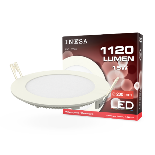 LED KEREK BEÉPÍTHETŐ PANEL 4000K 15W G2 20CM