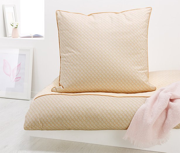 Kétoldalas renforcé ágynemű, törtfehér, 1 személyes