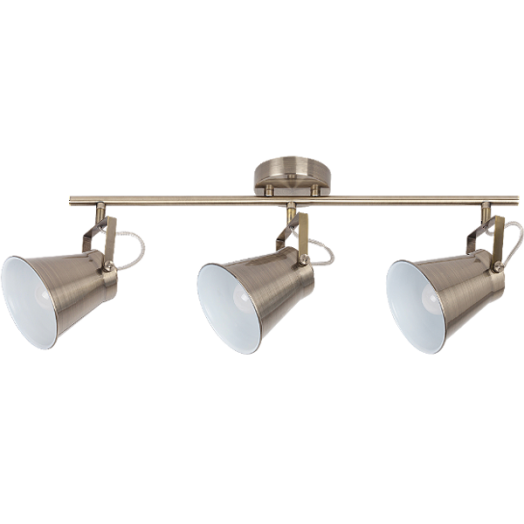 MARTINA 3-AS SPOT E27 3X60W BRONZ/FEHÉR