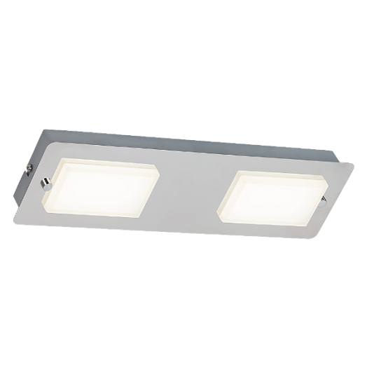 RUBEN LED MENNYEZETI LÁMPA 2*4,5W 2*387LM IP44 KRÓM