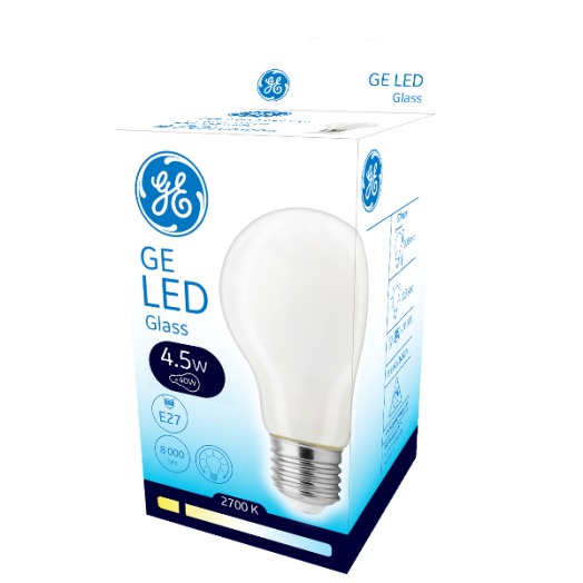 TUNGSRAM LED GLS A60 E27 4,5W 470LM ÜVEG BÚRÁS 2700K 360° 100LM/W
