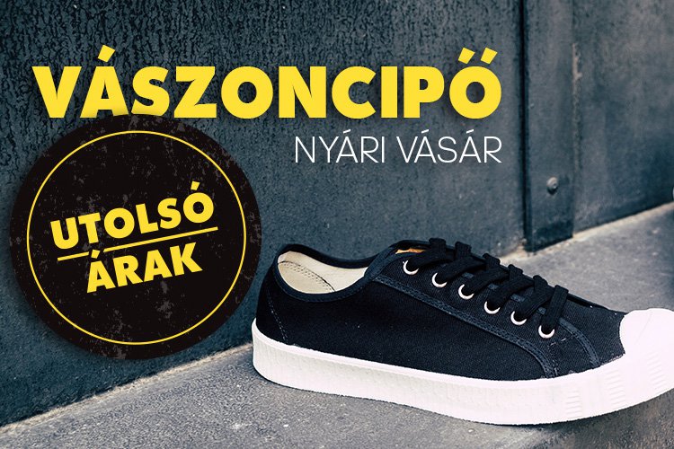 Vászoncipő kiárusítás a Sportfactoryban