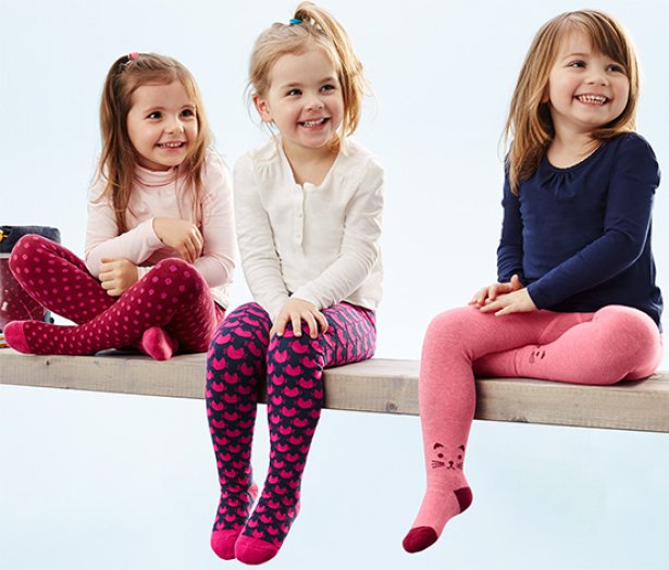 Gyerek 3 pár harisnya szettben, pink mintás