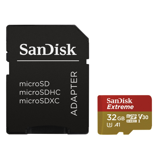 Sandisk microsd EXTR 32GB CL10 UHS-I, V30, A1