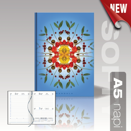 Mandala agenda A5 napi MA03 kék