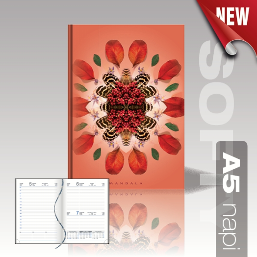Mandala agenda A5 napi MA04 piros