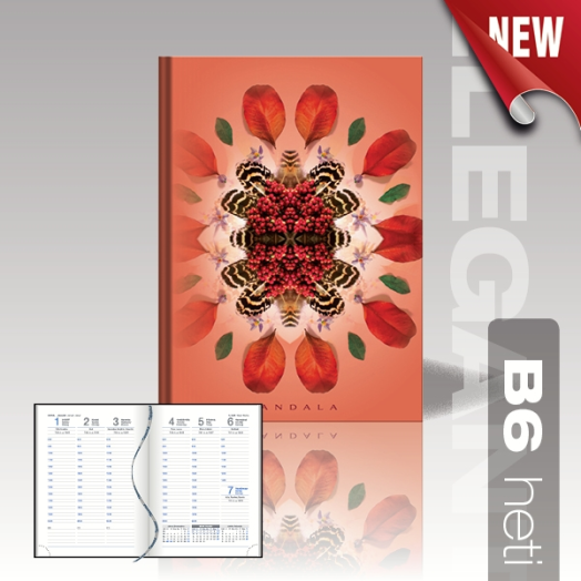 Mandala agenda B6 heti MA04 piros