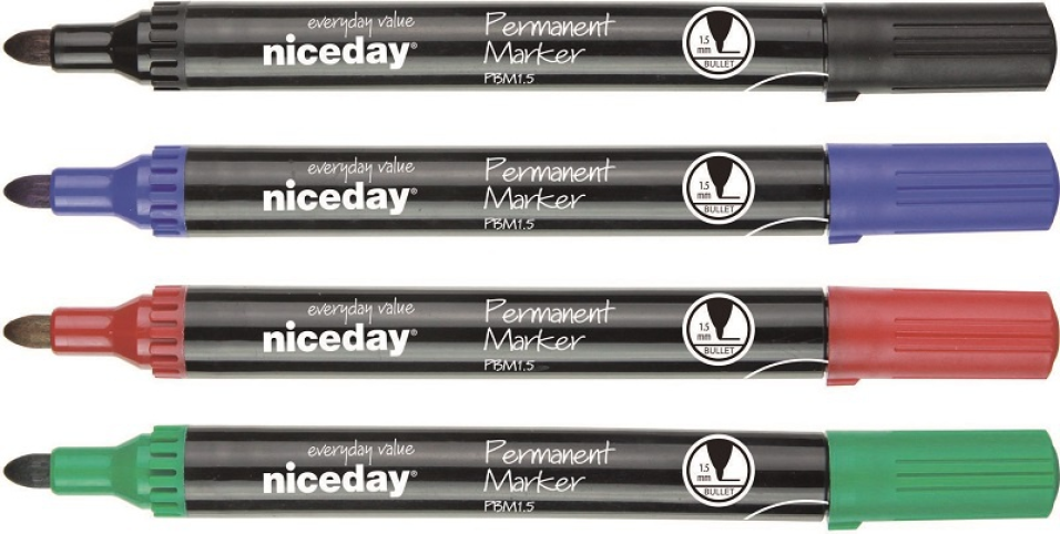 Niceday permanent marker kerek hegyű