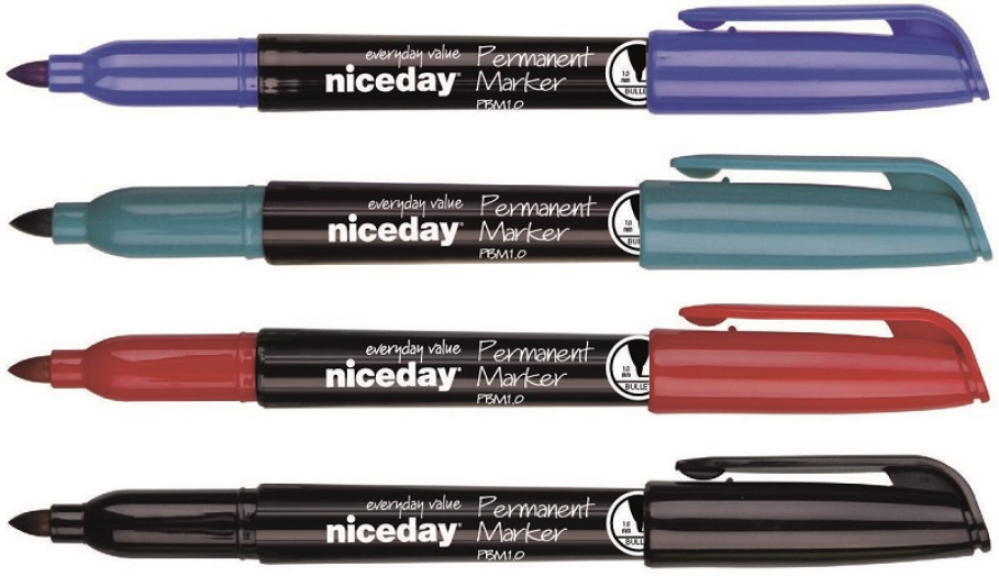Niceday permanent marker vékony kerek hegyű