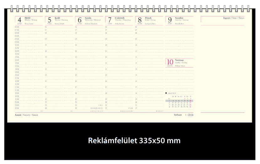 Agenda Groovy G010 A/4 heti