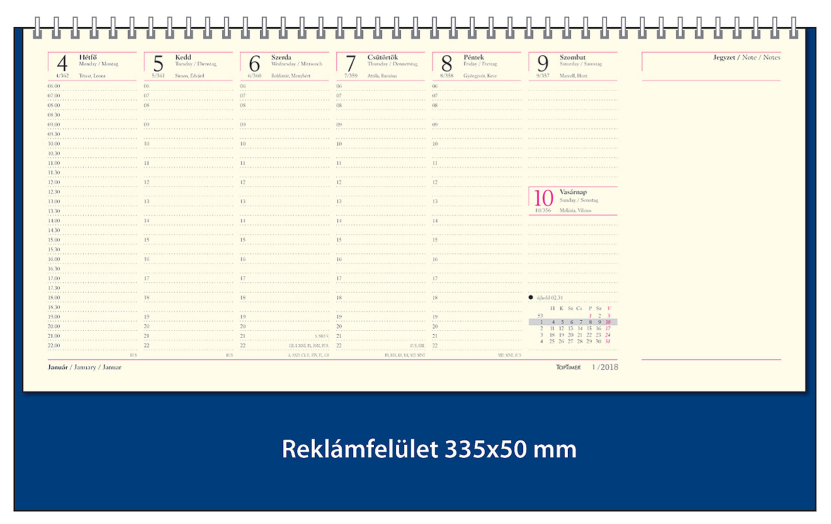 Agenda Groovy G010 A/4 heti