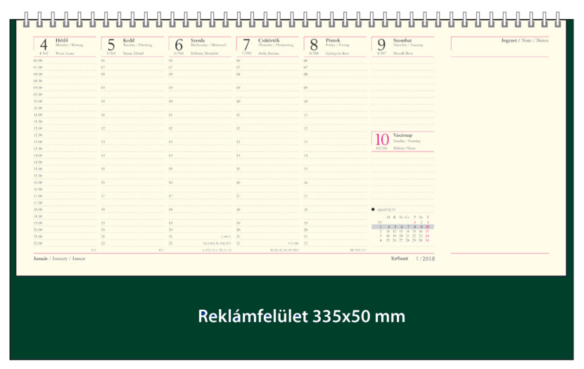 Agenda Groovy G010 A/4 heti