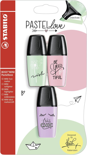 STABILO BOSS MINI Pastellove szövegkiemelő 3 db