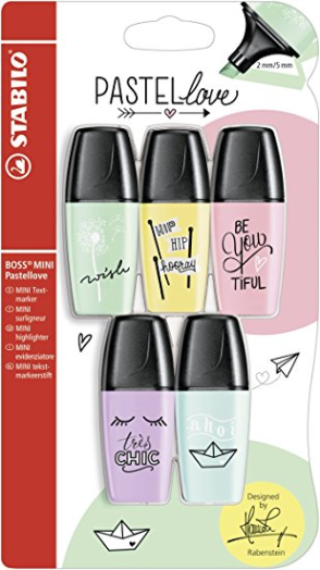 STABILO BOSS MINI Pastellove szövegkiemelő 5 db