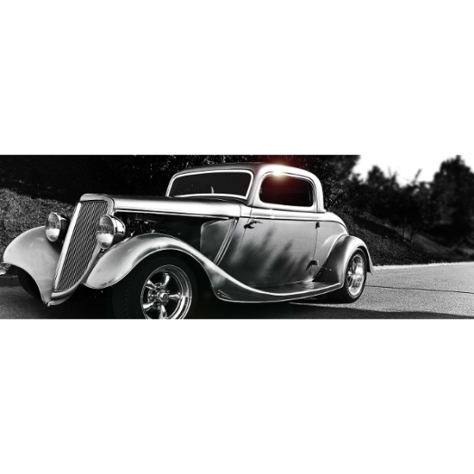 ÜVEGKÉP 33X95CM RETRÓ AUTÓ (VELA) (CAR)