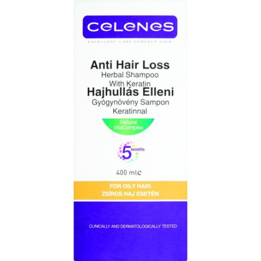 Celenes hajhullás elleni sampon