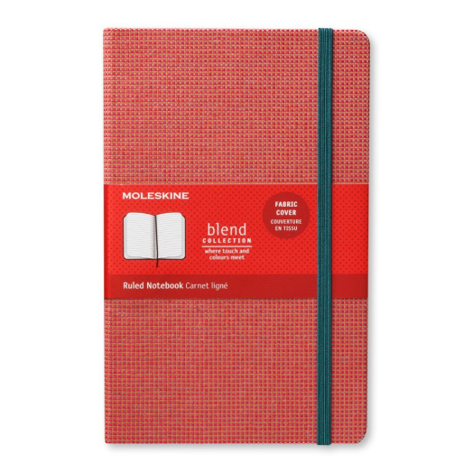 Moleskine notesz vonalas Large Blend textil piros